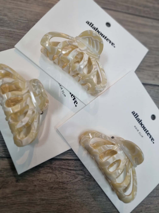 ALL ABOUT EVE Small Hair Clip Beige Pearl