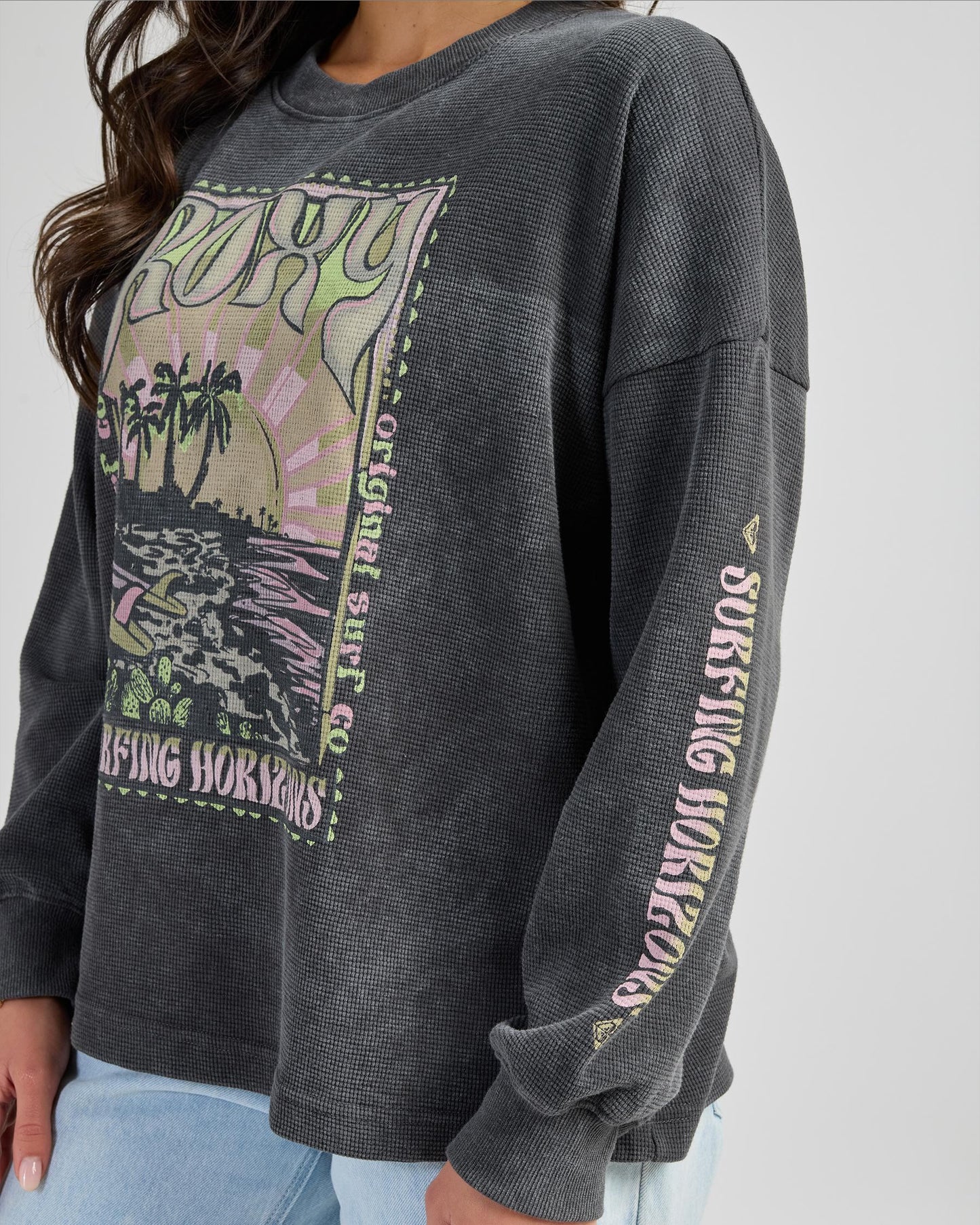 ROXY East Side Midweight Long Sleeve Waffle Tee