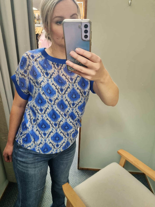 ZAFINA Olivia Top Paisley Top