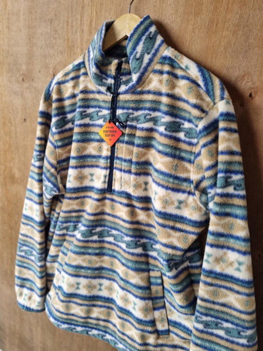 BILLABONG Boundary Mock Fleece Pullover Desert