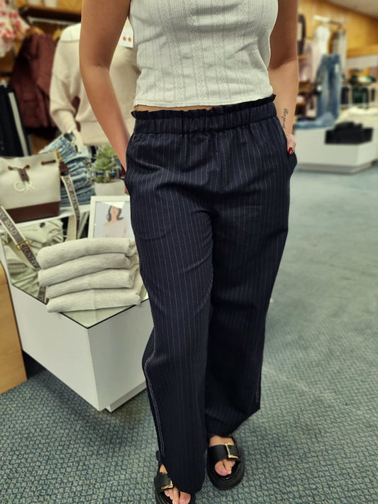 ZAFINA Finn Pant Navy Pinstripe