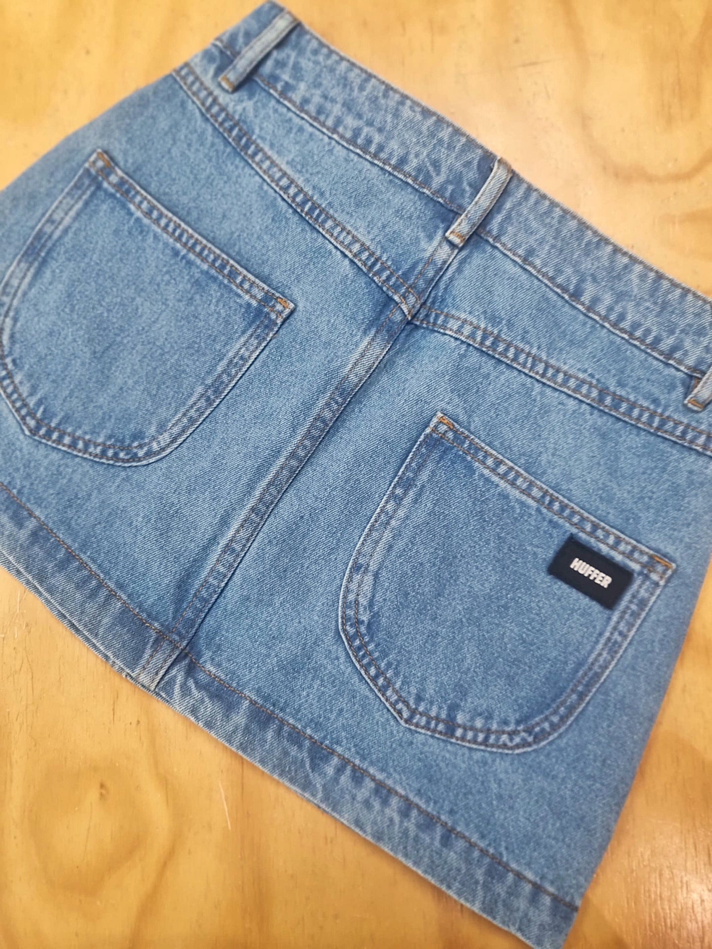 HUFFER 97 Denim Mini Skirt Drift Blue