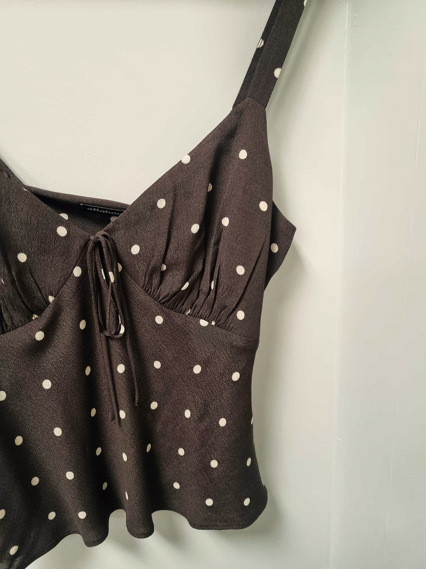 ALL ABOUT EVE Emelia Top Chocolate Polka Dot