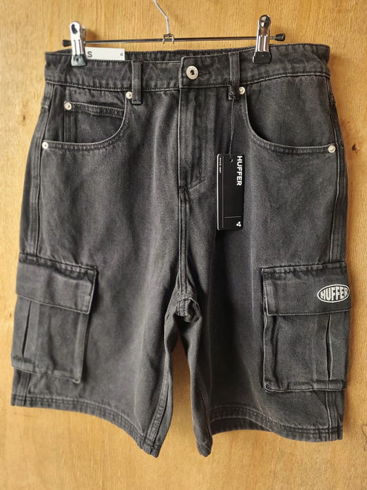 HUFFER Xtra Baggy Cargo Short Black Wash