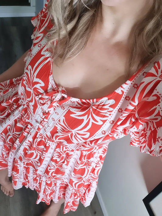 BILLABONG Row of Palms Tiered Dress