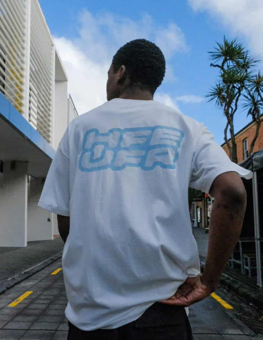 HUFFER Block Vert Tee Chalk