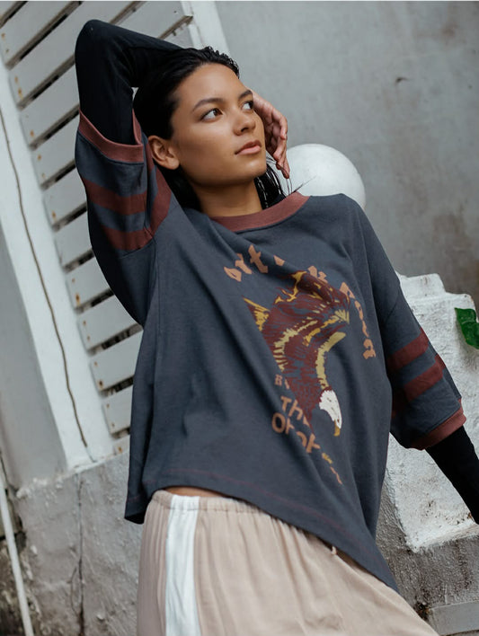 RVCA Toni Ringer Tee Washed Black