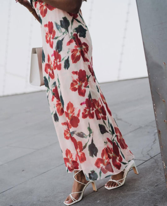 MINK PINK Arabella Floral Bias Midi Dress