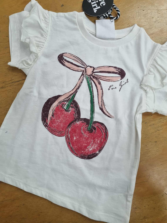 EVE GIRL Chloe Cherry Frill Tee 3-7 years