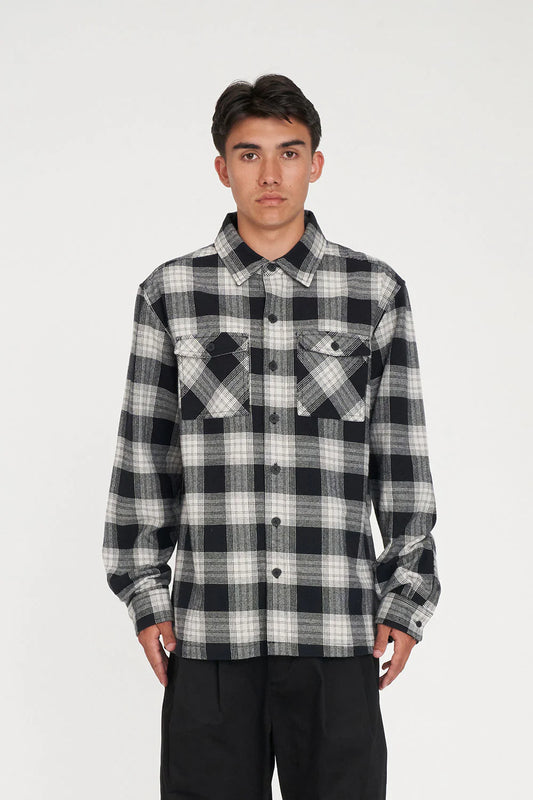 HUFFER 9 to 5 Check Shacket Moonrock check