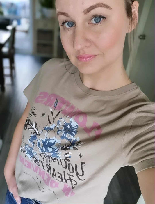 ALL ABOUT EVE Young Hearts Tee Stone