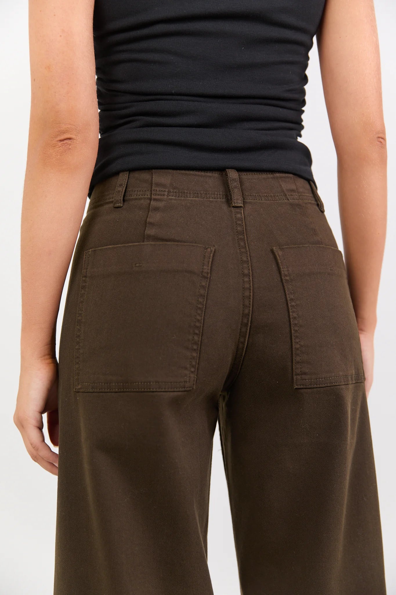AMONG THE BRAVE Tune Chocolate Stretch Pintuck Jean Pant