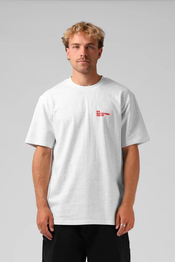 RPM Base Tee White Marle