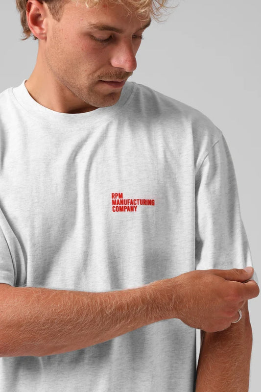 RPM Base Tee White Marle