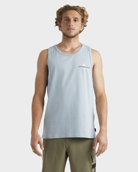 QUIKSILVER Cast Out Singlet Tank Ashley Blue