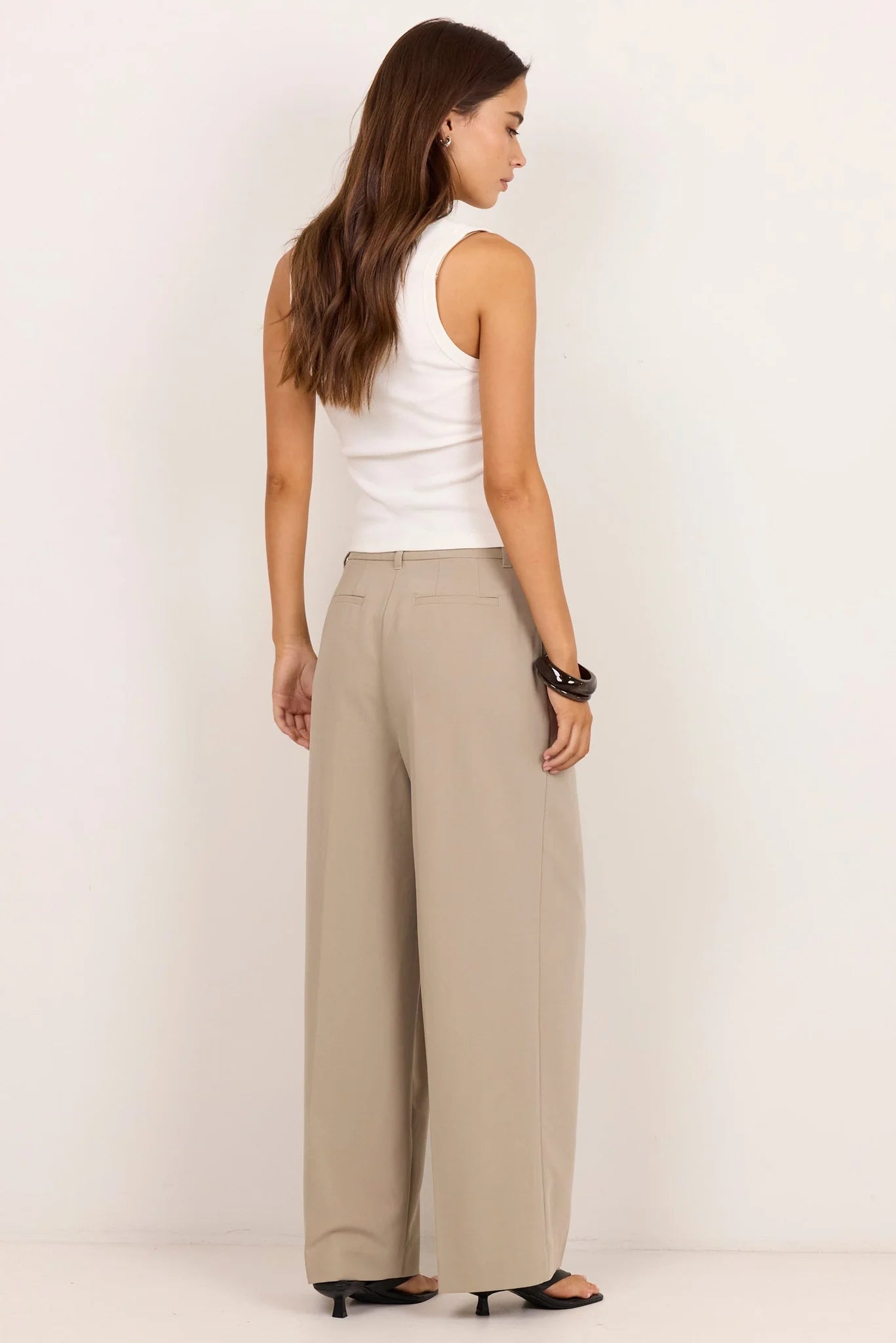 AMONG THE BRAVE Conquered Relaxed Wide Leg Adjustable Waist Pant Stone