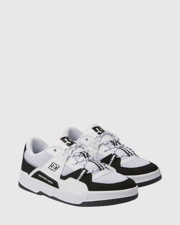 DC SHOES Construct Black White Sneaker Shoe