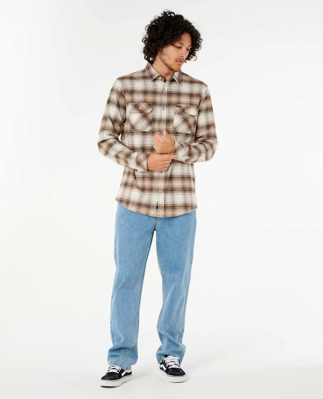 RIP CURL Count Flannel Shirt Coffee