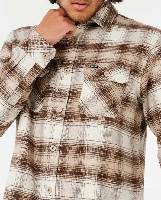 RIP CURL Count Flannel Shirt Coffee