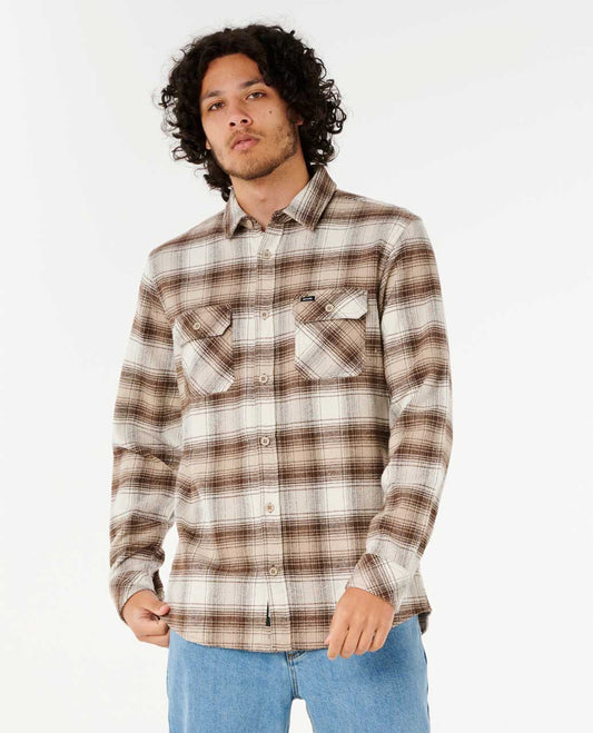 RIP CURL Count Flannel Shirt Coffee