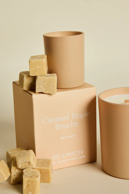 REUNION Caramel Maple Brioche 60g Small Soy Candle