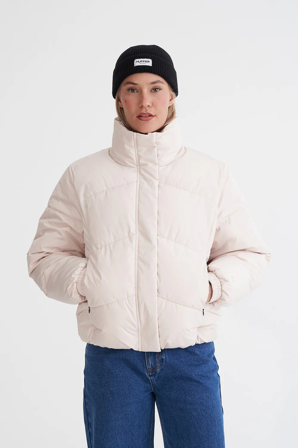 HUFFER Demi Puffer Jacket Buttercream