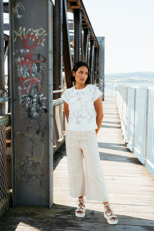 ET ALIA Sierra Top Ivory Florals