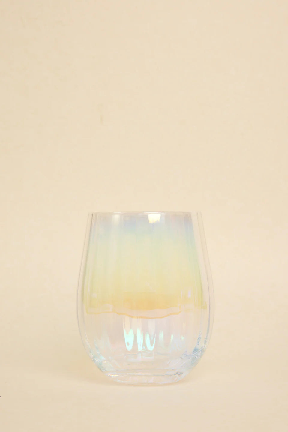 WILLOW+MAE iridescent Ripple Stemless Glass