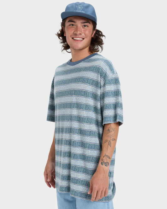 QUIKSILVER Jacquard Tee Ashley Blue