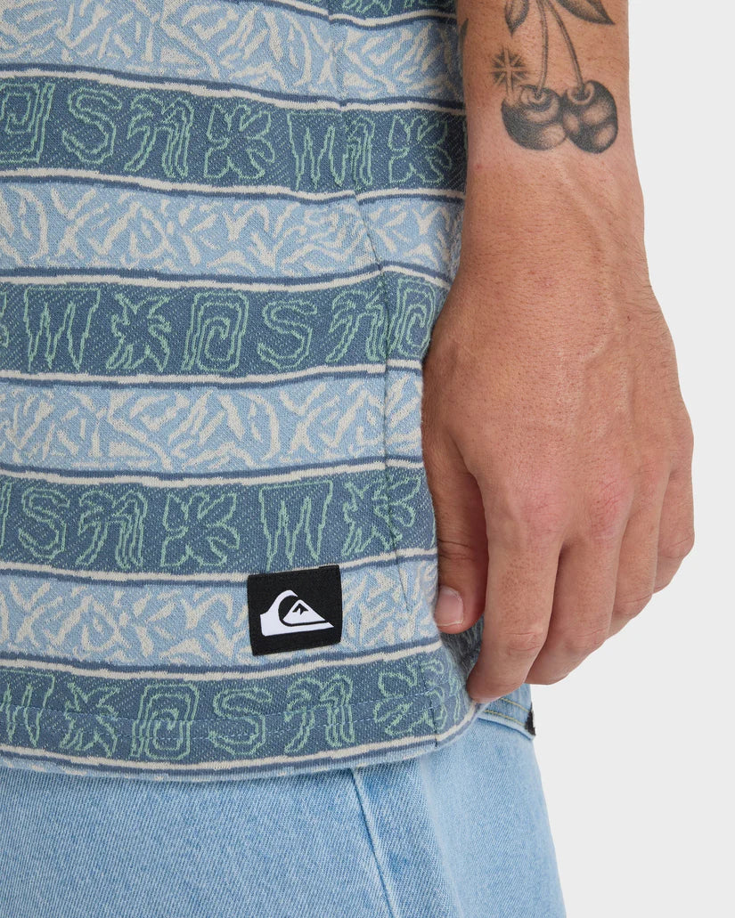 QUIKSILVER Jacquard Tee Ashley Blue