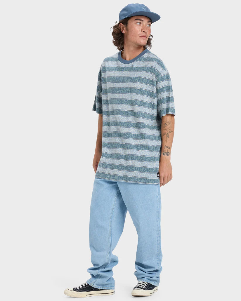 QUIKSILVER Jacquard Tee Ashley Blue