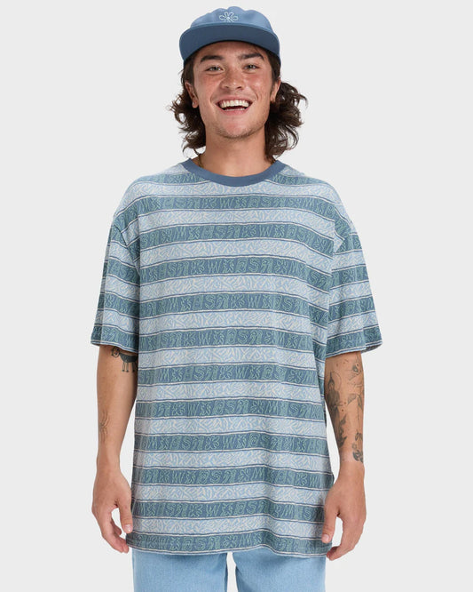 QUIKSILVER Jacquard Tee Ashley Blue