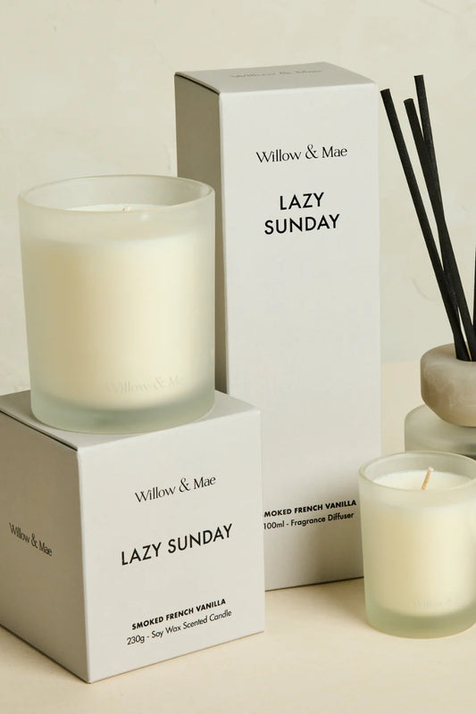 WILLOW+MAE Lazy Sunday Smoked French Vanilla 230g Soy Candle