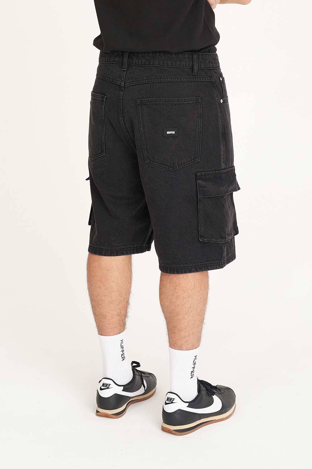 HUFFER Xtra Baggy Cargo Short Black Wash