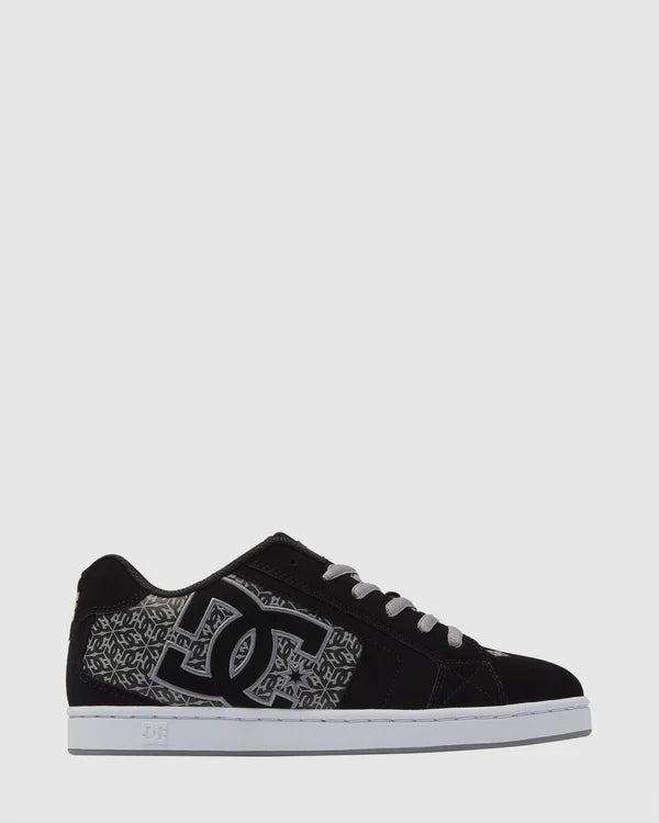 DC SHOES Net Black/Grey Print Shoes