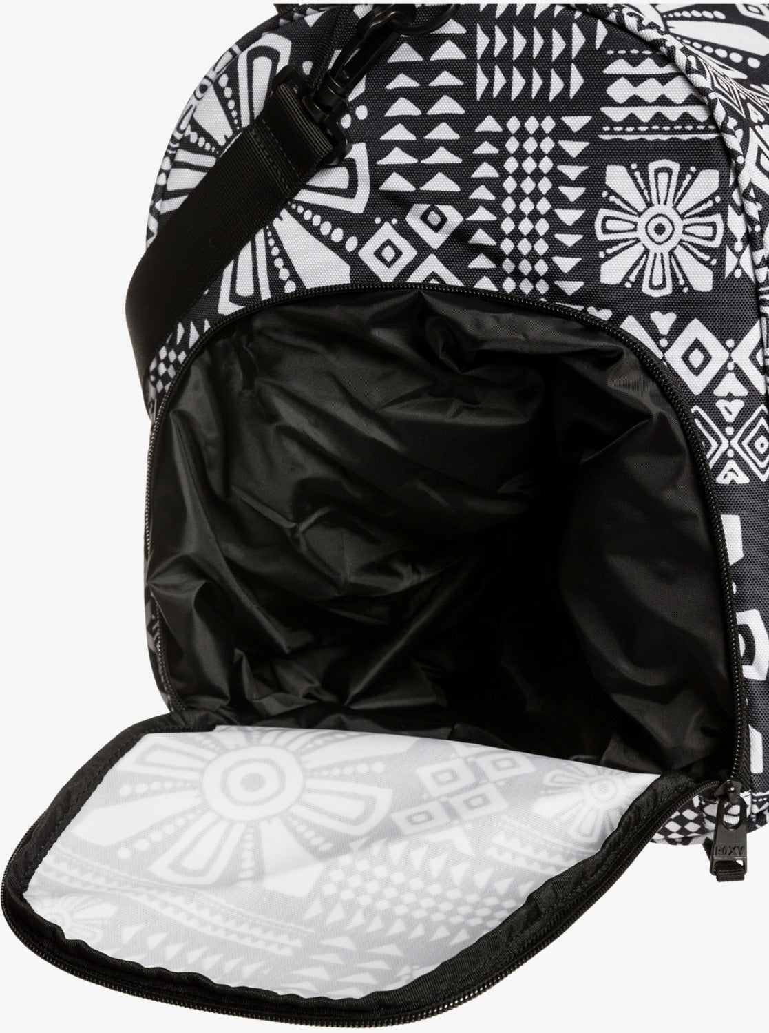 Roxy Pumpkin Spice Weekender Travel Bag Black/White Print