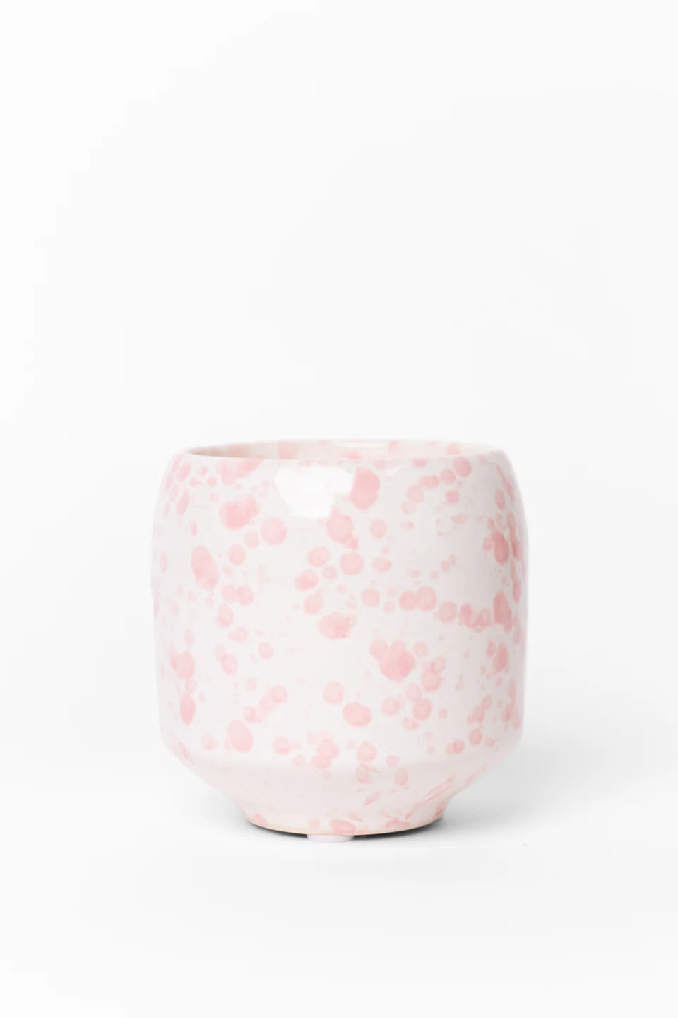 HAYZ HOMEWARES Pink Splash Glazed Ceramic Soy Candle