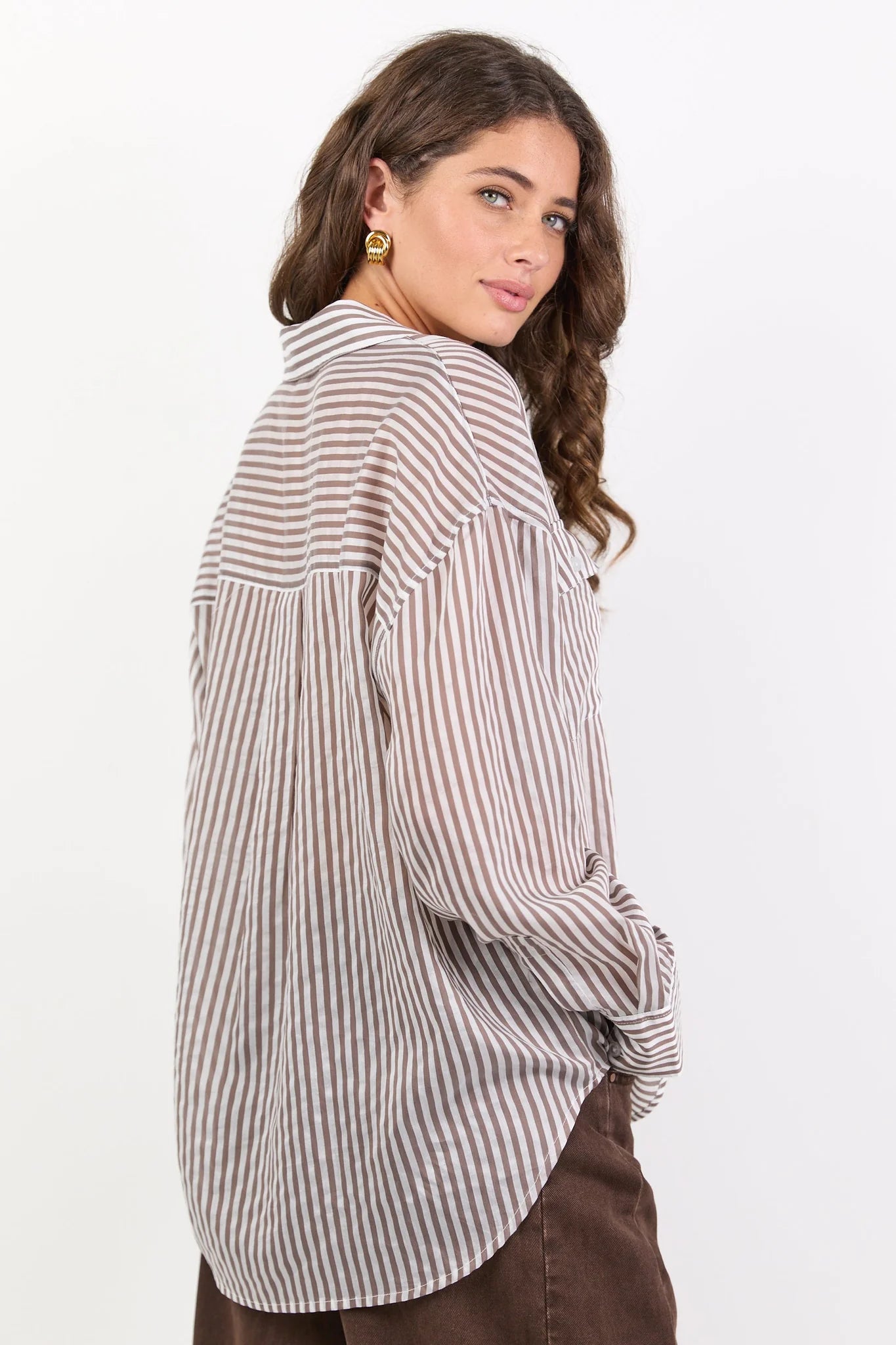 STORIES BE TOLD Preppy Shirt Chocolate Stripe