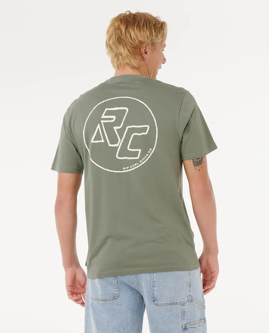 RIP CURL RC Tee Cactus Green