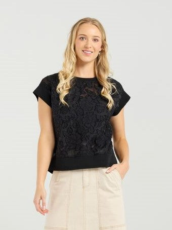 ET ALIA Sierra Top Shadowed Florals