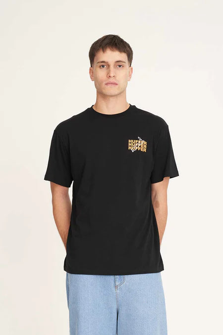 HUFFER Stacked As Sup Tee Black