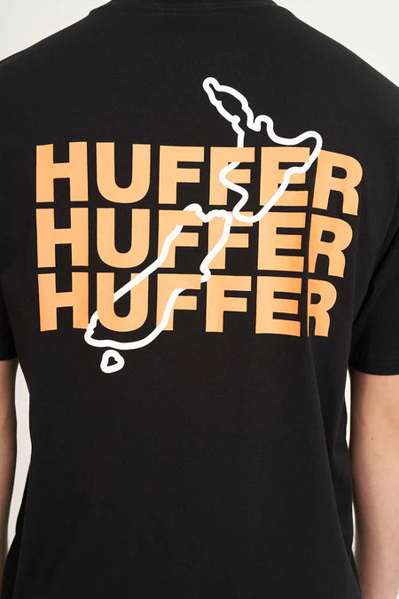 HUFFER Stacked As Sup Tee Black