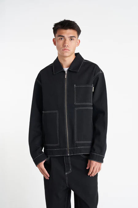 HUFFER Stage Denim Jacket Black