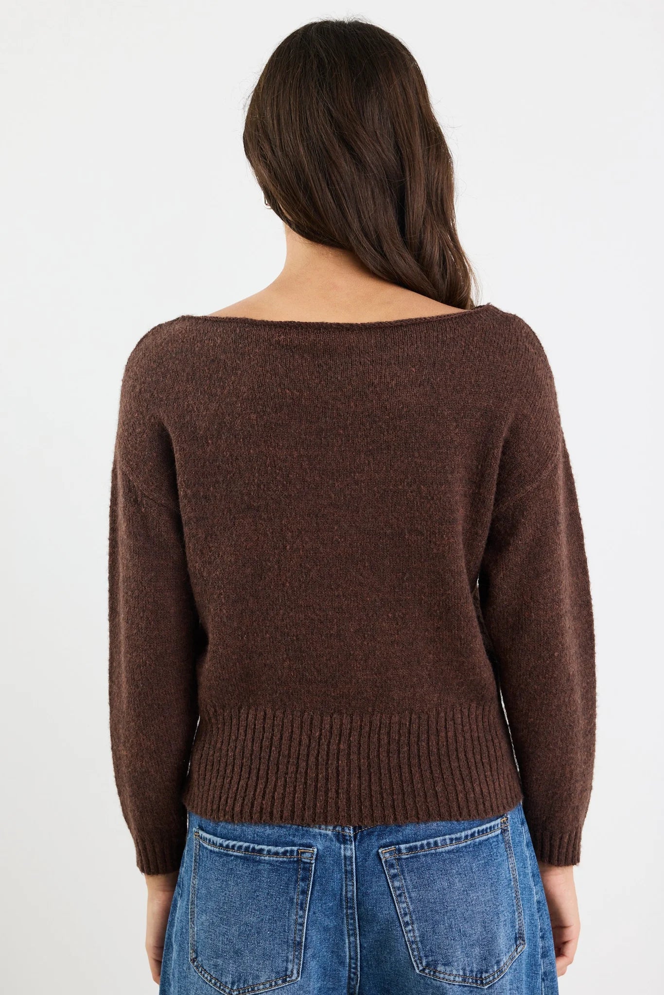 BY ROSA Society Chocolate Off the Shoulder Jumper Top