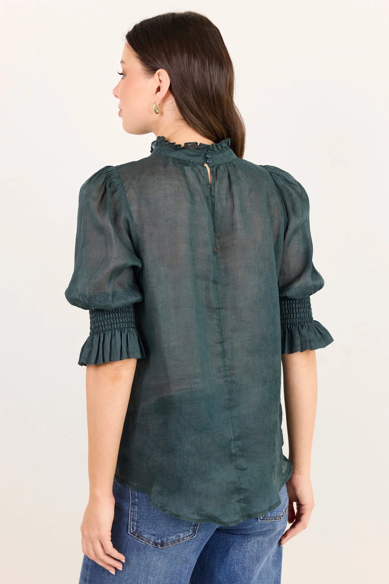 BY ROSA Verse Petrol Sheer Top