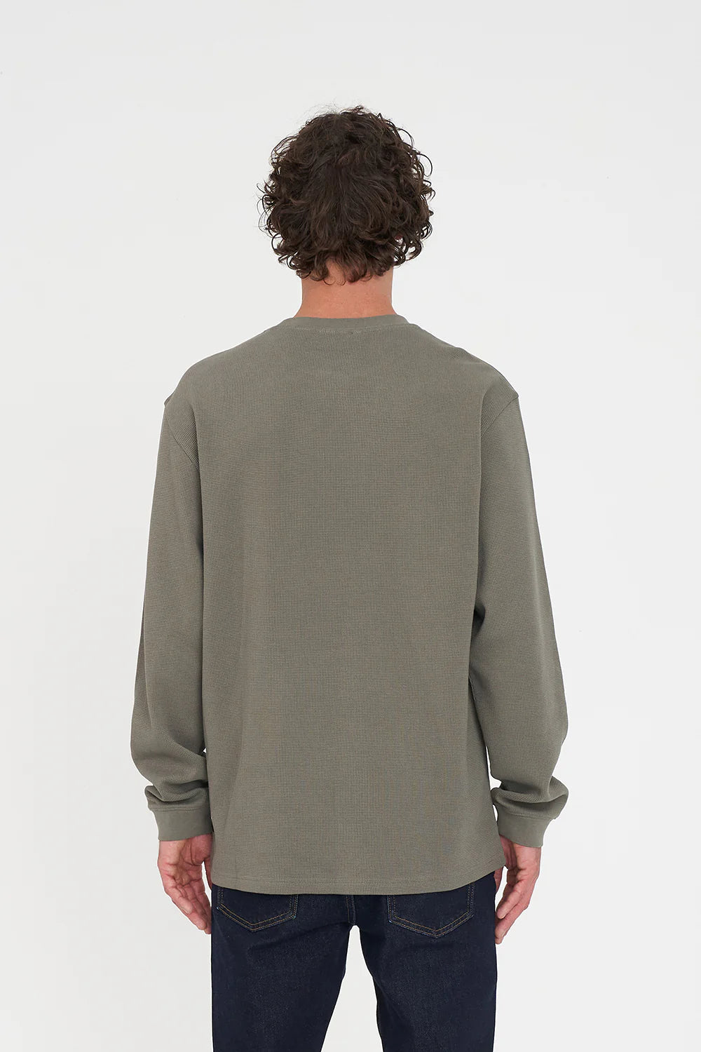 HUFFER Waffle Long Sleeve Sup Tee Khaki