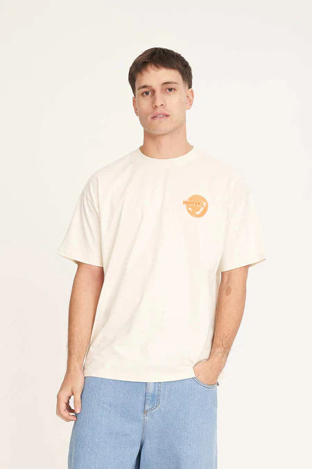 HUFFER Worldwide Block Tee Ecru