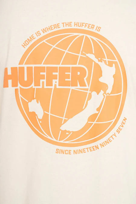 HUFFER Worldwide Block Tee Ecru