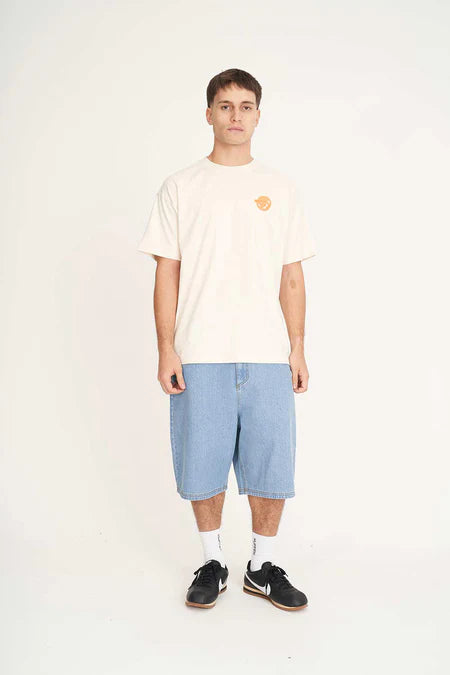 HUFFER Worldwide Block Tee Ecru