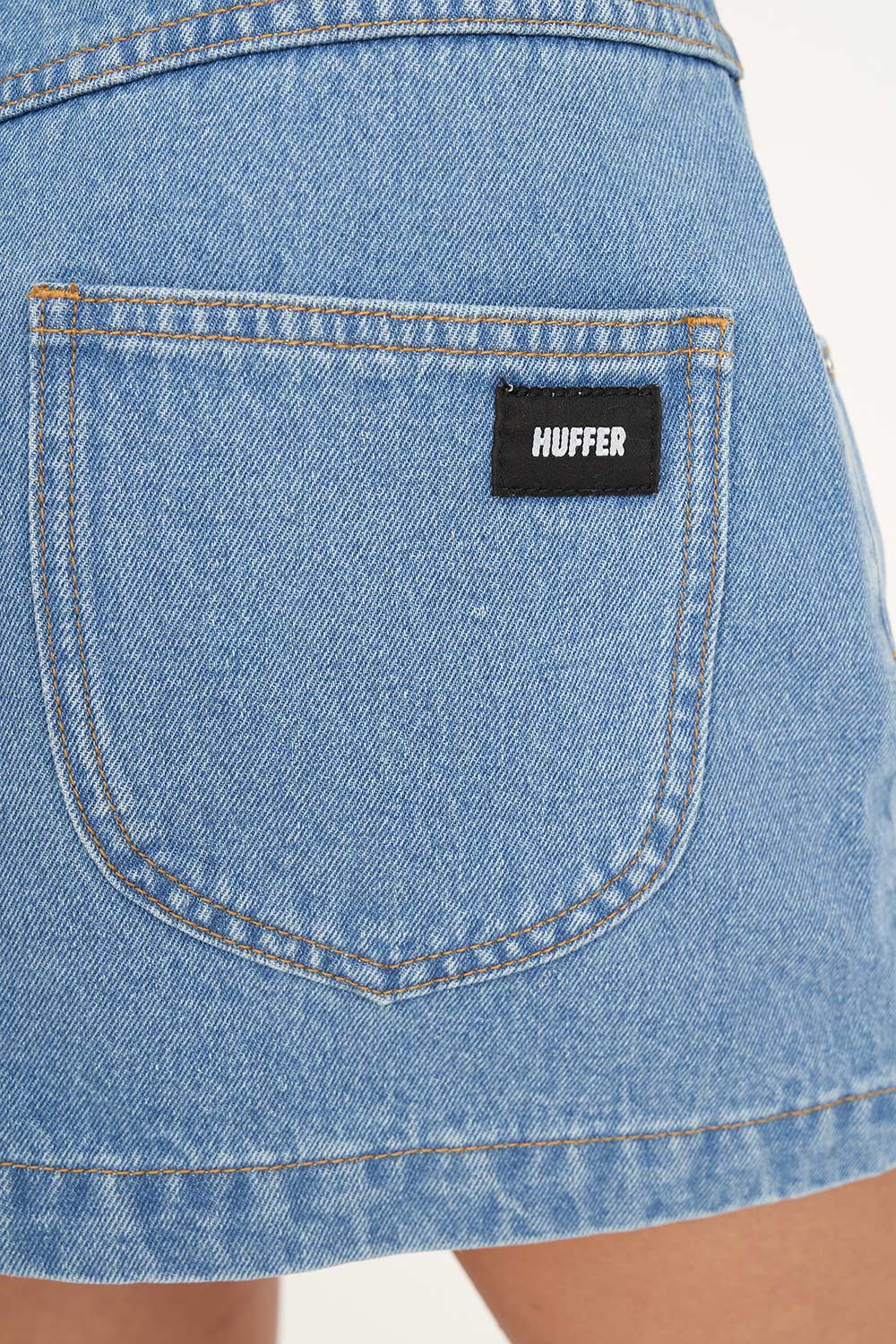 HUFFER 97 Denim Mini Skirt Drift Blue
